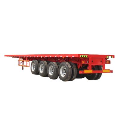 China 60ton flatbed truck trailer 50ft flatbed container trailer 50ft 40 feet 40 foot-trailer 60ft trailer for sale