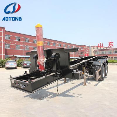 China Truck Trailer 20ft Dump Container Trailer Chassis Container Tipper Tipping Skeleton Chassis 40ft Container Dump Trailer for sale