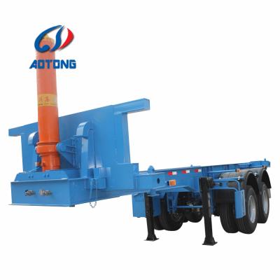 China Tipping Semi Truck Trailer 20ft Container Trailer Container Tipping Chassis Shipping Container Tipper for sale