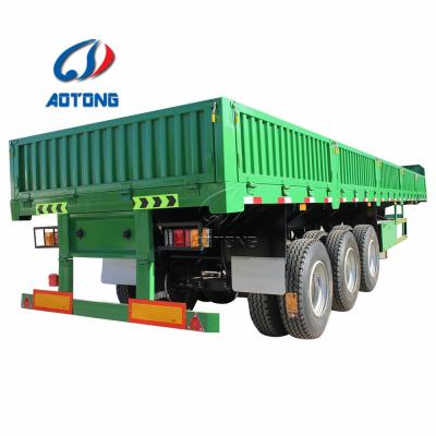 China Hot Selling Sidewall Semi Trailer 3 Axle Sidewall Barrier Cargo Semi Trailer Truck Trailer Sidewall Cargo Trailer Enclosed Semi Trailer for sale