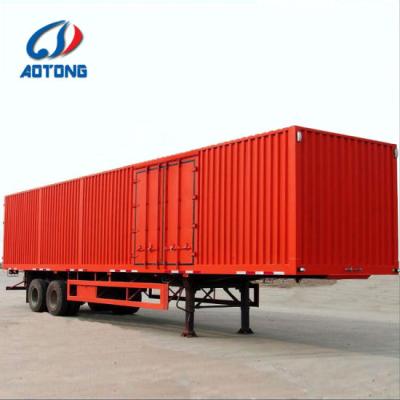 China High quality 40 ton truck trailer 3 axles van box semi trailer side door cargo van cargo truck stransporting trailer for sale