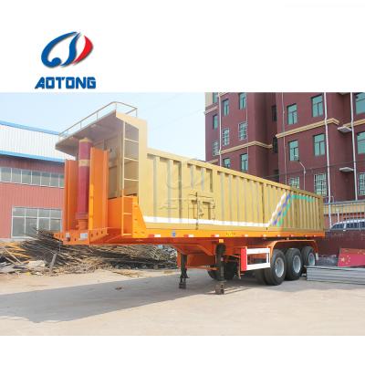 China Semi Trailer Hydraulic RAM DUMP Coal Tipper Truck Trailer 3 Axles Manufacturer for sale