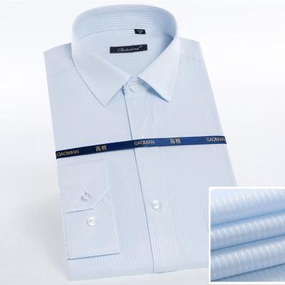 China Wholesale Fashion Anti-pilling Premium Polyester Cotton Plus Size Long Sleeve Slim Fit Dress Office Shirt For Men for sale