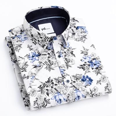 China Anti-pilling 2022 For Shorts Premium High Quality High Quality Sleeve Cotton Casual Dress Wholesale Customized Slim Fit Shirt For Men US Size for sale