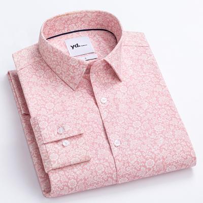 China Hot Sale Anti-pilling New Design For Wholesale Customized Premium High Quality Long Sleeve Casual Dress Slim Fit Floral Print Shirt For Men for sale