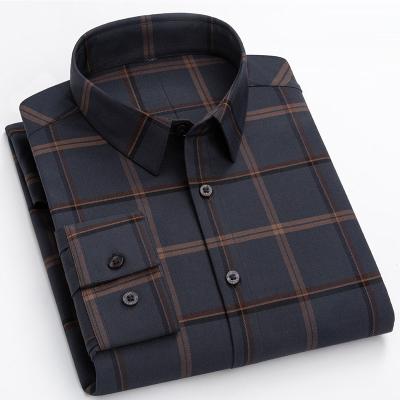 China New Style Anti-pilling Hot Sale Plus Size Customized Premium Cotton Long Sleeve Slim Fit Casual Dress Shirt For Men for sale