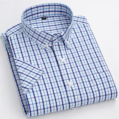 China Anti-pilling New Design Wholesale Plus Size Customize Slim Fit Cotton Short Sleeve High Quality Casual Dress Shirt For Men for sale