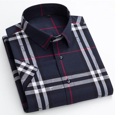 China Anti-pilling New Style Wholesale Plus Size Customize Shorts Premium Sleeve Cotton Slim Fit Casual Dress Shirt For Men for sale