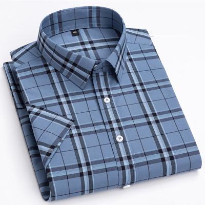 China New Collection Anti-pilling Hot Sale Plus Size Customize Shorts Premium Sleeve Cotton Slim Fit Casual Dress Shirt For Men for sale