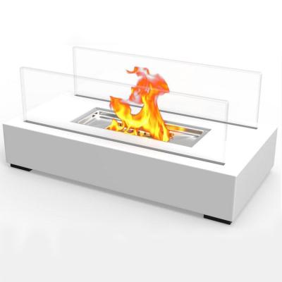 China Fashion Design Metal Desktop Table Top Ethanol Table Top Ethanol Fireplace Indoor Glass Ventless Fireplace Ethanol Fireplace for sale