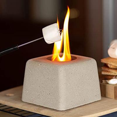 China Stocked Outdoor Indoor Outdoor Fireplace Smores Manufacturer Concrete Wholesale Ethanol Portable Fireplace for sale