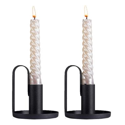 China Classic Tealight Holders Matte Black Candleholder Metal Candle Holder Wholesale Candle Holder for sale