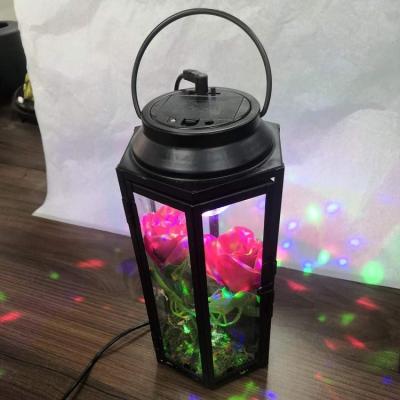 China Unique Serene Spaces Living Modern Art Table Top Outdoor Portable Lanterns Hanging Lantern Black Hurricane Lanterns with Clear Glass Panels for sale