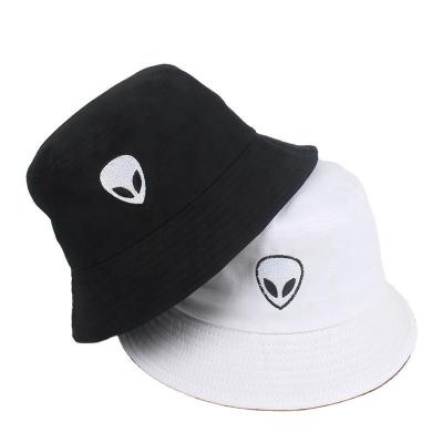 China Custom Factory Wholesale Black And White Bucket Hat Hot Character Design Logo Fashion Hat for sale