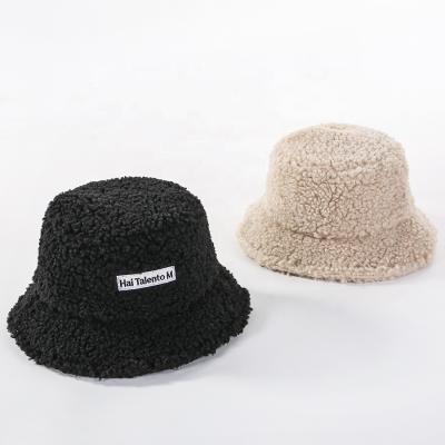 China White Koza Character Women Bucket Hat Lamb Woof Hat Winter Bucket Hats Shlem Hats for sale