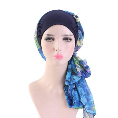 China High Quality Head Wraps Cancer Boho Hats Pre-Tied Bandana Hair Accessories For Women Women New Chemo Headwear Turbans Long Hair Head Scarf for sale