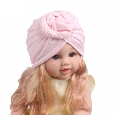 China New High Quality Girls Bow Beaine Headband Kids Turban Hat Head Wrap Hijab Hat Supplier for sale