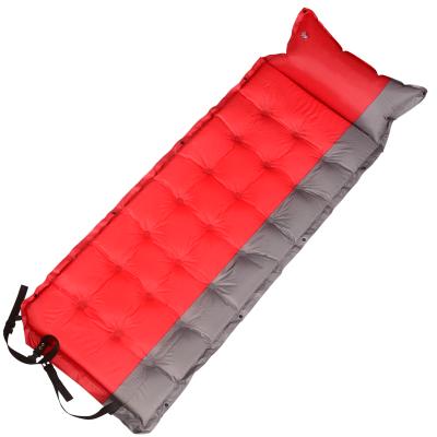 China Outdoor Camping Boosting Travel Foldable Self Inflating Inflatable Plastic Air Bed With Frame With Pillow for sale