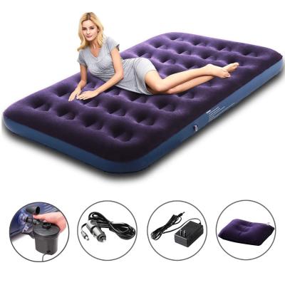 China Waterproof/Easy to Carry/Soft PVC Use Classic Fluffy Air Mattress Air Bed Moving Inflatable Mattress Room Custom Made Camping for sale