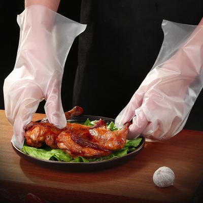 China Embossed Disposable Food Service CPE / TPE Glove Molded Polyethylene Disposable Kitchen Gloves for sale