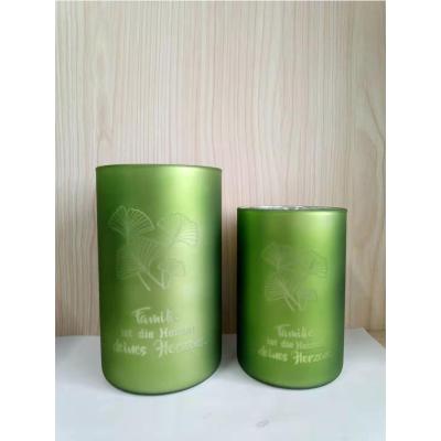 China Decoration Glass Candle Holder Custom Frosted Glass Tumblers For Candles Making Candle Holders Wholesale Recycled Glass Candle Jars for sale