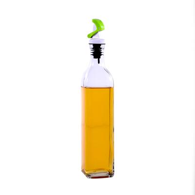 China 150ml 200ml 250ml 300ml Food Square Glass Bottle For Frying Oil Olive Oil Dispenser Condiment Serving Glass Bottle for sale