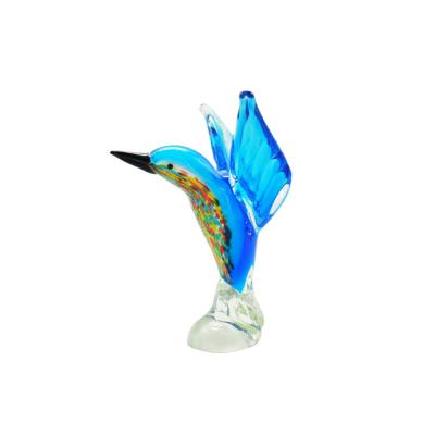 China China Murano Dolphin Fish Figurine Solid Glass Sculpture Open Hand Made Blown Art Glass Sculpture for sale