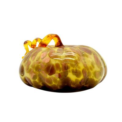 China China Wholesale Exquisite Murano Glass Animal Sculpture Handmade Swollen Halloween Pumpkin Happy Pumpkin Sculpture for sale