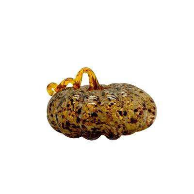 China China Souvenir Exquisite Gifts Murano Glass Pumpkin Figurines For Halloween Decoration Handwork Blown Glass Pumpkin Ornaments for sale