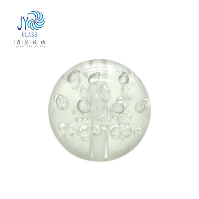 China Wholesale Diameter 6-15cm Multiple Uses Handmade Clear Bubble Glass Solid Balls From China for sale