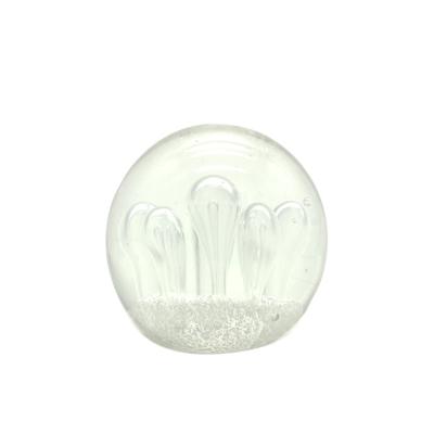 China China Clear 150mm Christmas Blown Glass Crystal Ball 60mm 80mm 100mm For Gift Crystal Bubble Murano Glass Decorative Solid Ball for sale