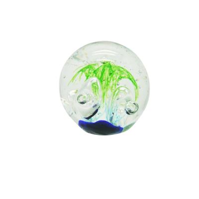 China China round glass ball handmade blown glass bubble ball paperweights for decoration solid murano glass ball for sale