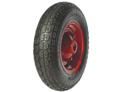 China 3.50-7 Wheel Barrow Metal Pneumatic Rubber Rim Wheel Rubber Tire for sale