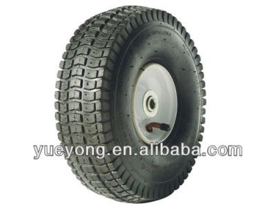 China 10 inch steel pneumatic rubber wheel for cart/steel rim wheel air rubber tire for sale