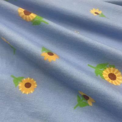 China Anti-Static NO MOQ DBP Accept Custom Designs Polyester Span Knit Fabric DTY Fabric Print Double Brushed Brush DTY Print For Garment for sale