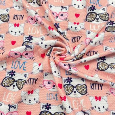 China Accept anti-static NO MOQ custom design printed ball fabric digital printing Liverpool knitted polyester fabric for headhand for bow for sale