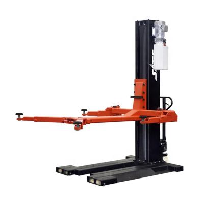 China One Cylinder Portable Hydraulic Single Post Car Lift For Workshop 2500kg for sale