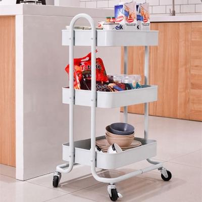 China Modern Home Use Vegetable Storage Trolley Cart With Movable Wheel for sale