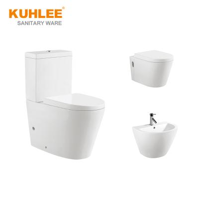 China Hot Selling Two Piece Type Traditional Ceramic Sanitary Wash Down Bathroom Ware Water-saving Toilet Sets Wash Basin for sale