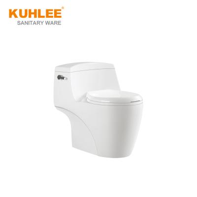 China New Design Double-Flow Ceramic Eddy Double Hole Restroom Tornado Siphonic WC One Piece Toilet For Home for sale