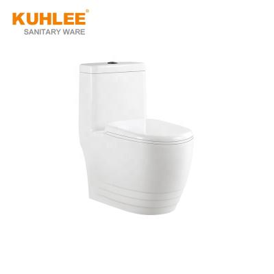 China Factory Price Wholesale Double-Flow Bathroom Round One Piece Siphonic Toilet Bowl Wc for sale