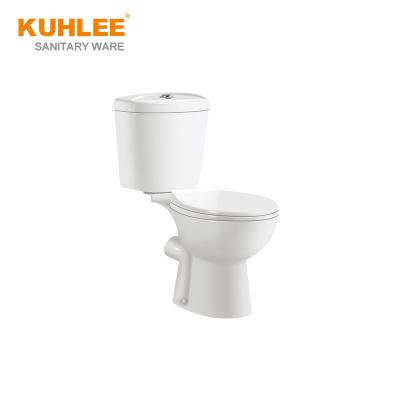 China Low Price Low Price Double-Flow Two Toilet P-Trap Toilet Floor Floor Mounted Commode Pieces Two Pieces Toilet for sale