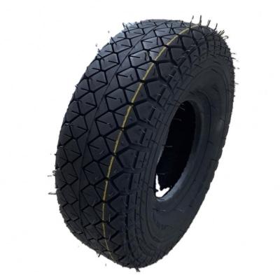 China Natrual Tire 4 Wheels Electric Mobility Scooter Rubber Tires 4.00-5 Diamond Tread Foamed-Filled Tubeless Black for sale