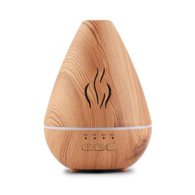 China Car 120ML Fire Grain USB Ultrasonic Air Humidifier Wood Essential Oil Fragrance Diffuser With Colorful Light Aromatherapy Nebulizer for sale