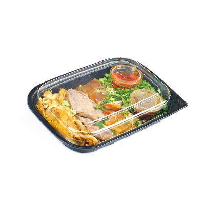 China Disposable Microwave Disposable Plastic Take Out Box Food Grade Blister Lunch Box With Lid for sale