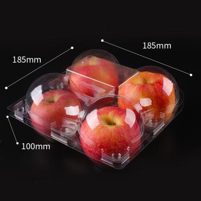 China Plastic Type PET Material Disposable Plastic Fruit Shaped Box 12 Apple for sale