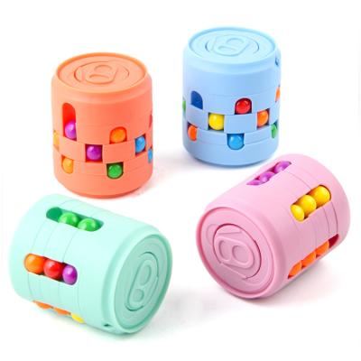 China Playing Spinner Circle Moving Person Magic Puzzle Cans Cube Ball Brain Teaser Magic Cube Stress Relief Toy for sale