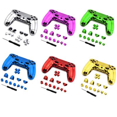 China Chrome Shell for PS4 Controller Housing Shell Mod Kit + Matching Buttons Kit Replacement For ps4 for sale