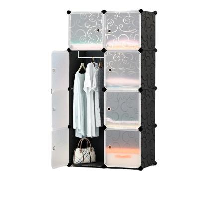 China Portable Wardrobe Cheap Student Wardrobe Bedroom DIY furniture Clothes Quilt PP material DIY Wardrobe Cabinet for sale