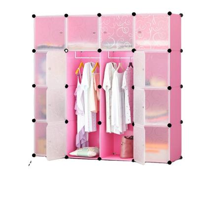 China HOT selling plastic DIY wardrobe with shoe rack,kids clothing cabinet with huge space bedroom furniture for sale